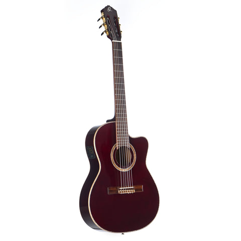 Performer Series Solid Top Thinline Crossover Acoustic-Electric Nylon Classical Guitar w/Bag