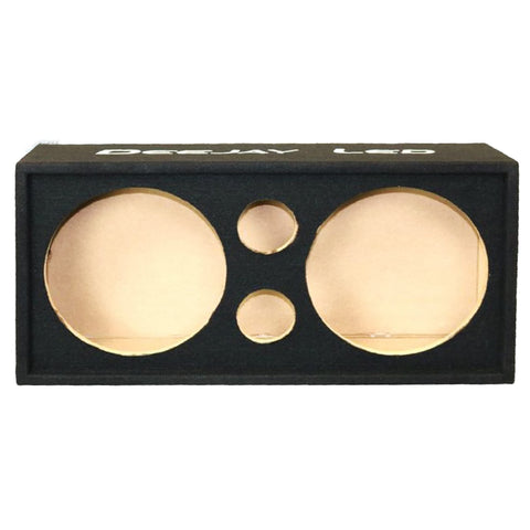 12-in Twin Empty Speaker Enclosure BLACK for two 12-in Woofers