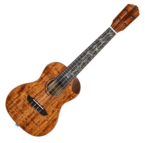 Ortega Guitars, 4-String Elite Series Concert Acoustic-Electric Ukulele w/Bag, Right-handed, (RUET-ACA)