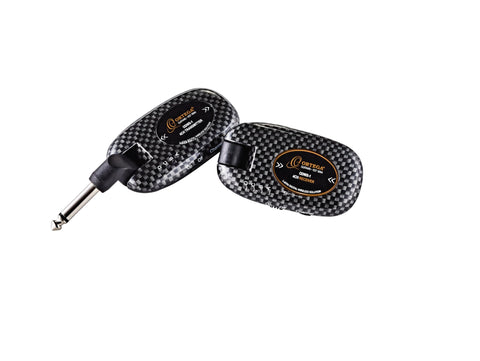 Ortega Guitars, 4 Channel/2.4 GHz-Complete Digital Wireless System for Acoustic & Electric Instruments-Transmitter & Receiver, Maple Design (ODWS-1MAD)