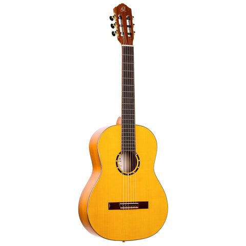 Ortega Guitars 6 String Family Series Pro Solid Top Flamenco Guitar w/Bag, Right, Full (R170F)