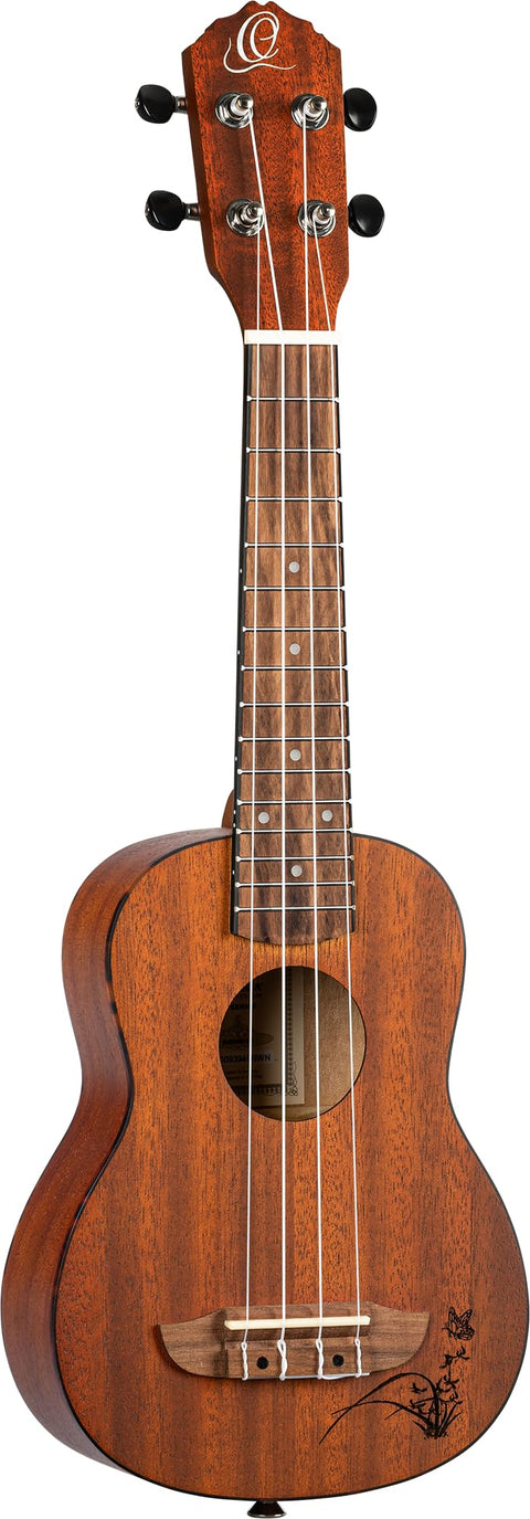 Ortega Guitars, 4-String Bonfire Series Concert Ukulele, Right-Handed, Acoustic, (RU5MM)