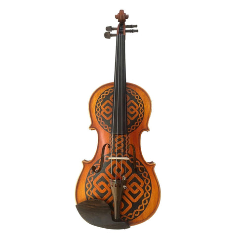 Rozanna’s Violins Celtic Love Violin Outfit 3/4 | Includes Bow, Rosin, Case & Strings - Wood