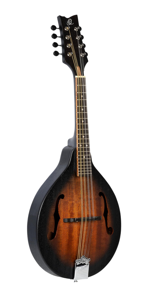 Ortega Guitars, 8-String Americana Series A-Style Mandolin, Right, Whiskey Burst (RMA30-WB)