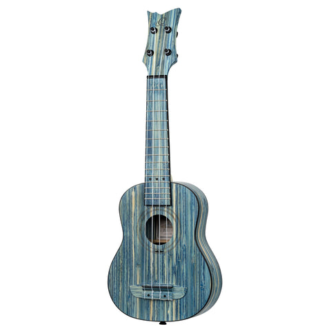 Ortega Guitars, 4-String Bamboo Series All Solid Soprano Ukulele w/Bag, Right-handed, Stone Washed, (RUSWB-SO)