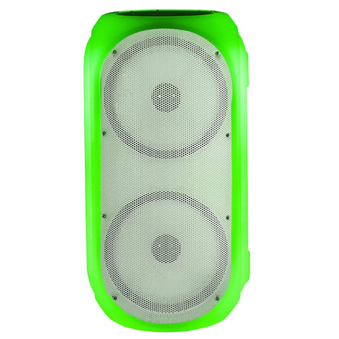 Gemini Sound GC-206BTB Bluetooth Portable LED Light Wireless Battery Powered 500 Watts Party Speakers, USB, SD Card, Mic and Guitar Input with Carry Strap and Remote Control