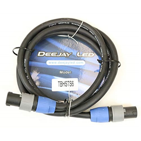 6 Foot Length SPEAKON 4-Connector to SPEAKON 4-Connector Audio Cable