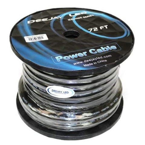 2 GAUGE 72 FT 100 Copper Power Cable Used for Vehicular Audio Amplifiers BLACK