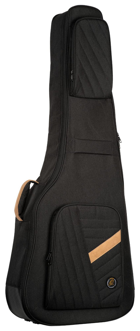 Ortega Guitars Acoustic Bass Premium Deluxe Bag-20 mm Soft Padding-2 Accessory Pockets (OGBAB-DLX-GY)