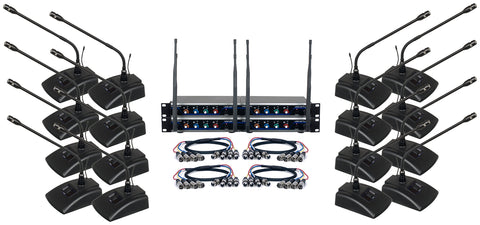 16 Channel UHF Digital Wireless  Conference System