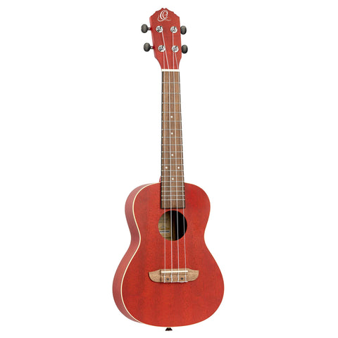 Ortega Guitars, 4-String Earth Series Concert Ukulele, Right, Transparent Forest Green, Acoustic (RUFOREST)