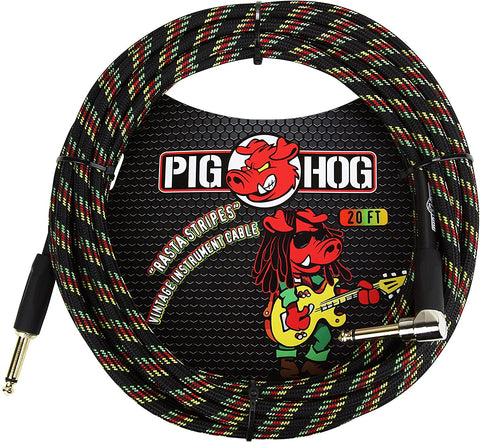 PIGHOG 1/4-1/4 20RASTA RT ANGLE CABLE