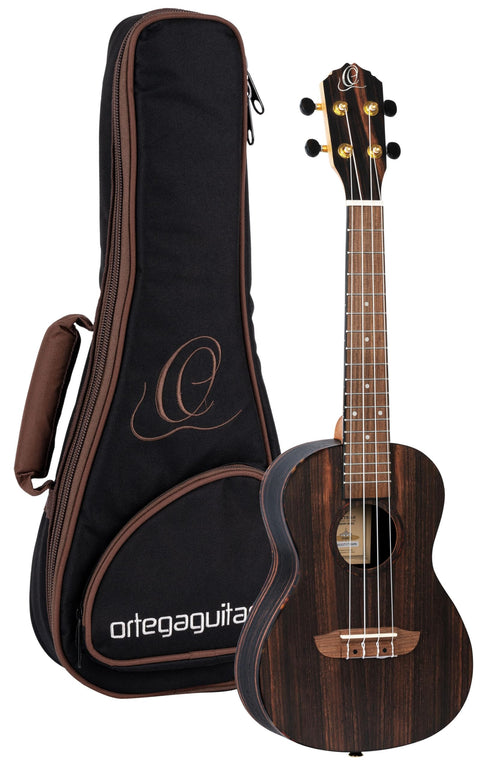 Ortega Guitars, 4-String Timber Series Left-Handed Concert Ukulele w/Bag, (RUEB-CC-L)