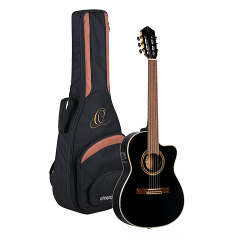 Performer Series Left-Handed Solid Top Thinline Crossover Acoustic-Electric Nylon Classical Guitar w/Bag