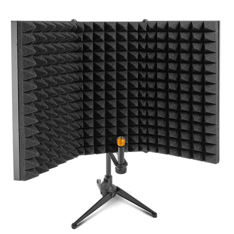iDance Professional Microphone Pop Filter Shield, Wind Pop Screen with Flexible 360 Degree Gooseneck Clip Stabilizing Arm for Vocal Recording and Live Broadcasting