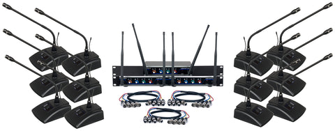 12 Channel UHF Digital Wireless  Conference System