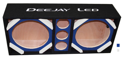 Two 12-in Woofers plus Three Tweeters BLUE Empty Chuchera Speaker Enclosure