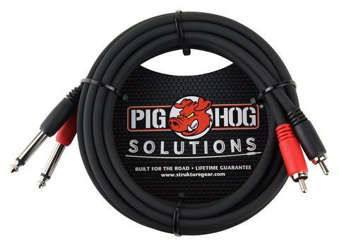 10-foot RCA-1/4-in Dual Cable