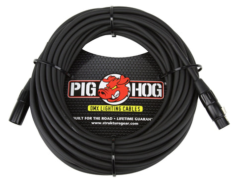 Pig Hog PHM10BKW Black/White Woven High Performance XLR Microphone Cable, 10 Feet