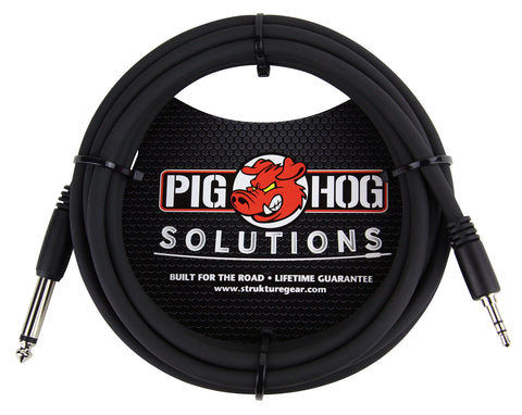 Pig Hog PX-35T4M 3.5mm TRS to 1/4" Mono Instrument Cable, 10 Feet