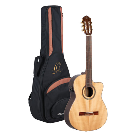 Performer Series Solid Top Slim Neck Acoustic-Electric Nylon Classical Guitar w/Bag