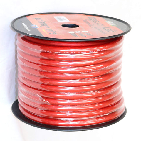 100 Feet 4 AWG Car Amplifier Power Cable CCAW RED