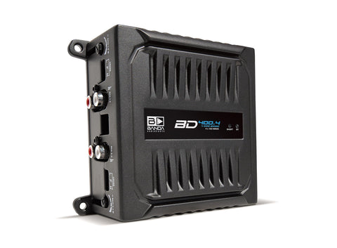 Four Channel 100 watt RMS Car Audio Amplfier with optional use low or high pass filters BLACK