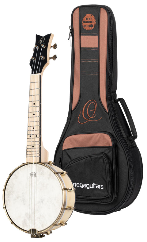 Ortega Guitars, 4-String Custom Built Eclipse Series All Solid Concert Ukulele w/Bag, Right CC4