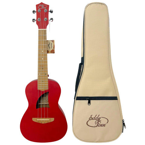 Eddy Finn Bamboo Beach Concert Ukulele for Adults, Beginner and Professional Musical Instrument, Travel-Friendly with Gig Bag, Concert Blue