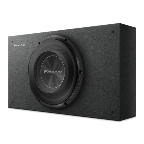Pioneer A-Series TS-A2500LB 10” Subwoofer – 1200W Max, Pre-Loaded Shallow-Mount Design, Deep Bass in Tight Spaces, Easy Installation, Enclosure Included