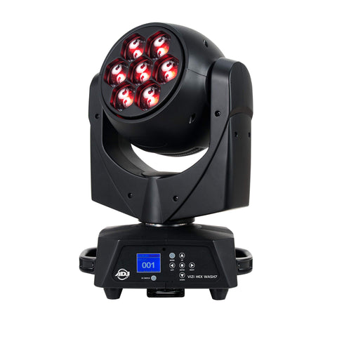 Vizi Hex Wash7 a 105W RGBAW + UV LED Powered Moving Head wash Light