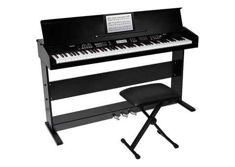 Alesis Virtue Black - 88-Key Beginner Digital Piano with Full-Size Velocity-Sensitive Keys, Lesson Mode, Built-In Speakers and 360 Premium Voices