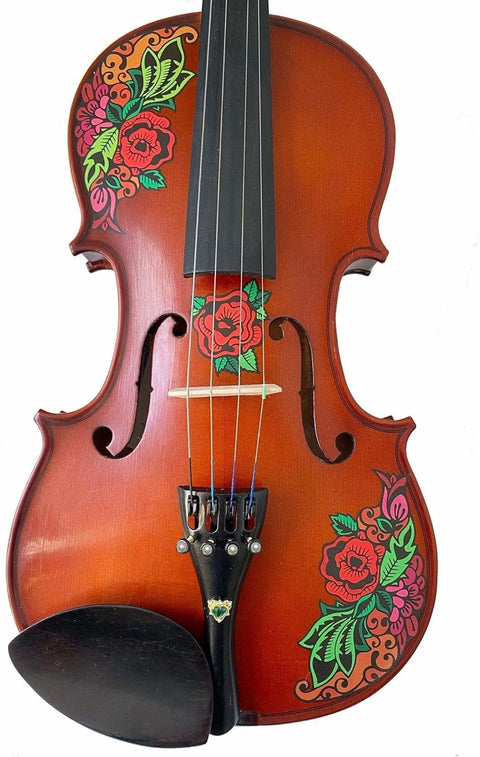 BUTTERFLY ROSE TATTOO VIOLIN OUTFIT 4/4