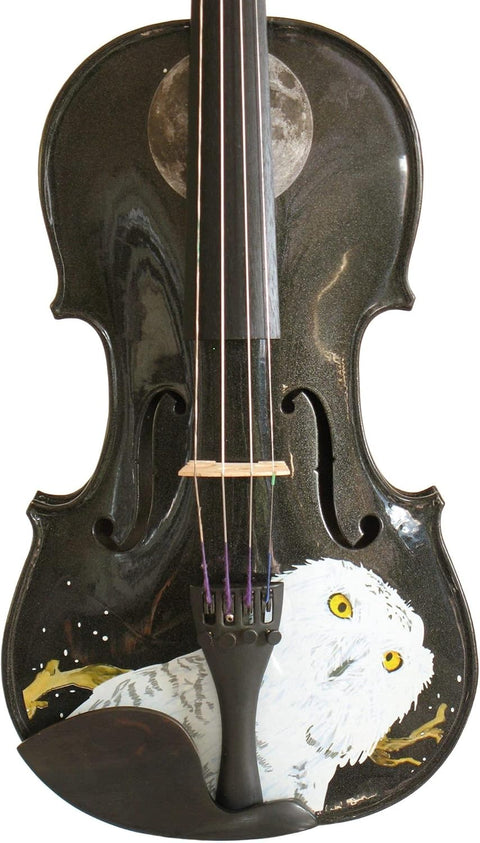 MYSTIC OWL DELUXE BLACK VIOLIN OUTFIT 4/4