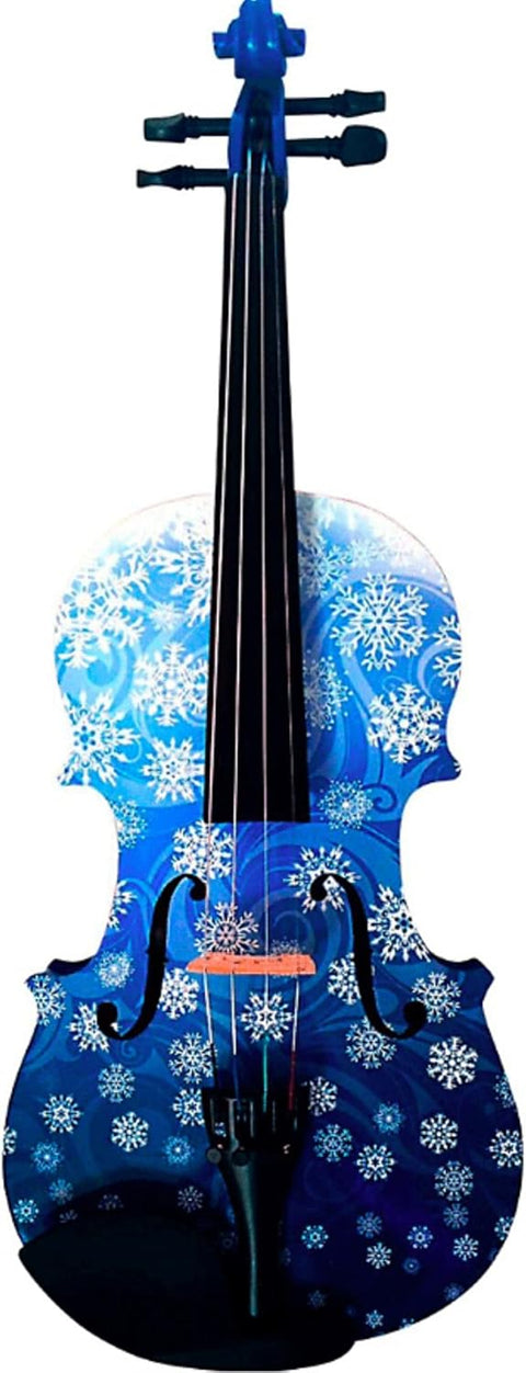 SNOWFLAKE BLUE DELUXE VIOLIN OUTFIT 1/2