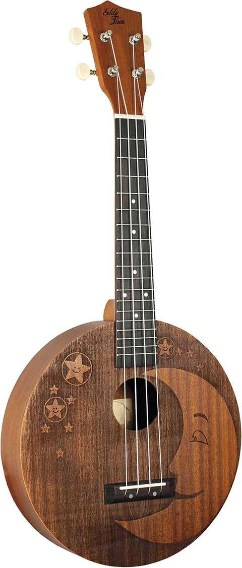 Original Moon Uke Round Body Ukulele, Concert Mahogany