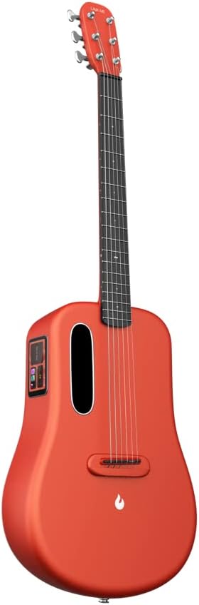 Lava Music Lava ME 38" Smart Guitar in Red With Space Bag